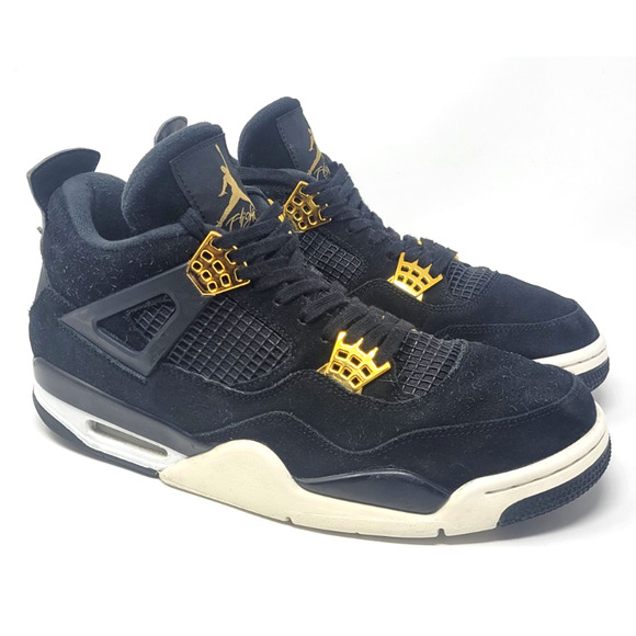 Jordan 4 Retro Royalty Men's Size 11 Black Gold Sneakers 308497-032